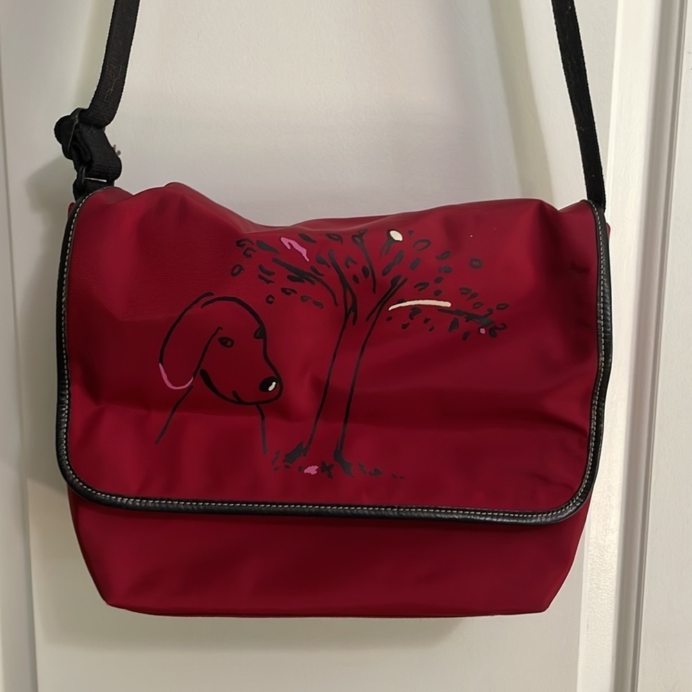 Kate spade artist collab with Maira Kalman messenger bag